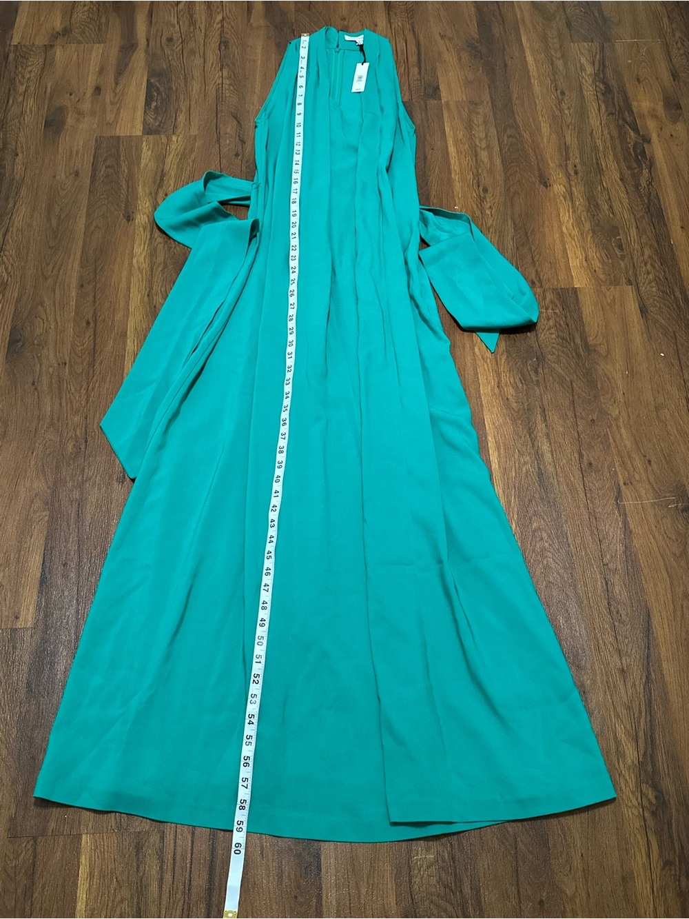 Banana Republic Emerald Green Sleeveless Stretch Crepe  Maxi Wrap Dress - Picture 13 of 13